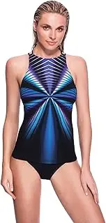 [Profile by Gottex] Women's Starlight High Neck Bra Tankini Top (D Cup)