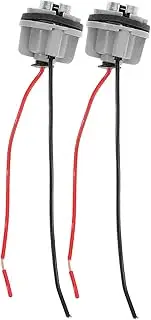 2pcs Car Tail Light Socket Harness Single Filament Adapter for Turn Signal Brake Lights Heavy Duty Replacement Universal Fitment