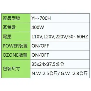 台灣製 沙龍級 微柔霧護髮機 YH-700H 桌上型護髮機