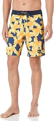 Quiksilver HIGHLINE HIGHLITE ARCH Mens 28-40 BLUE YELLOW 19" Boardshorts shorts