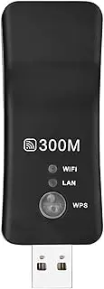 USB Wireless Repeater 300M Transmission Rate, USB Interface, Supports WEP WPA WPS2 Encryption, Amplifier Repeater, for Smart TV Network Adapter