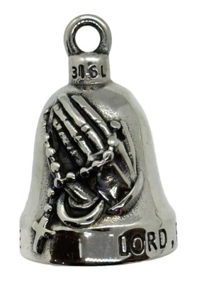 Stainless Steel Religious Motorcycle Ride Bell Praying Hands 59