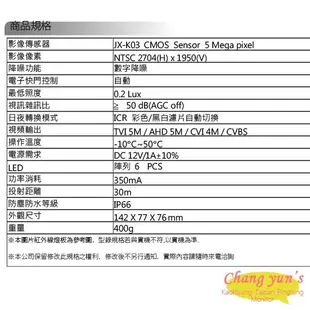 昌運監視器 可取 套餐 16路主機 監視器主機+500萬400萬畫素 管型紅外線攝影機*9 (10折)