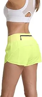 [VCODWCSJO] Fitness Sports Shorts Gym Woman Hotty Low Waist Quick Drying Running Shorts with Pocket Yoga Wear Cycling Summer Workout Clothing