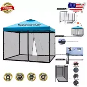 10x10 Mosquito Netting - Double Door Screen for Outdoor Patios & Camping