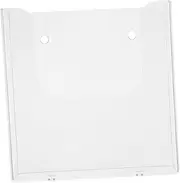 KALLORY A5 Display Catalog Rack Drawer Organiser White Desk Sign Holder Magazine Holder Hanging Brochure Disply Newspaper Rack Document Holder for Desk Book Shelves Pamphlets Stand Plastic