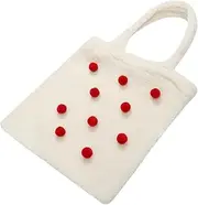 [DEARMAMY] 1PC Fuzzy Ball Pouch Cute Lightweight Student Bag for and Portability Chic and Fashionable Design for Daily Use