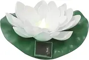 LABRIMP Outdoor Solar Lights LED Decorative Night Lily for Lights Solar Pool Light Swimming Floating Decoration Flower Pad Lamp Outdoor Garden Pond Accessories Solar Lights