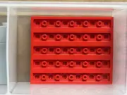 LEGO Parts - Red Plate 1 x 6 - No 3666 - QTY 5