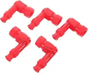NULYLU 5pcs Motorized Bicycle Spark Plug Boots Caps Protector Durable Rubber Spark Plug Parts for Scooter Performance Enhancement High Temperature Resistance Red Color