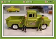 1/50 1955 Chevrolet Step-side Pick Up Truck + 2 Custom Figs - in TEREX Colors !!