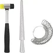 3 pcs Ring Sizer Measuring Tool Set,Finger Measuring Stick Metal Ring Mandrel for Man Women Jewelry Making