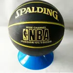 HITAM 籃球籃球籃球 SPALDING NBA LOGO 黑色 SIZE 7 橡膠兒童