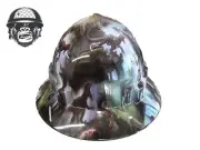 Custom Hydrographic Safety Hard Hat DINOSAURS PRO CHOICE WIDE BRIM
