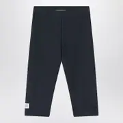 [Douuod] Black shiny nylon-blend leggings 6 Y Black