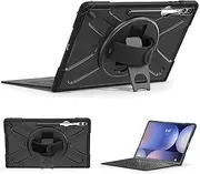Compatible with Samsung Galaxy Tab S10 Ultra/S9 Ultra/S8 Ultra 14.6" Case,Heavy Duty Full-Body Shockproof Cover W 360 Rotating Stand & Hand Strap Compatible with Type Cover Keyboard