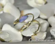 Australian Solid Black Opal Ring 18K Gold Lightning Ridge Gemstone Adjustable