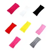 Colorful Chenille Stem Pipe Twisted Rod Toy Handmade Hair Clip