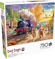 Buffalo Games - Racing The Train - 750 Piece Jigsaw Puzzle for Adults Challenging Puzzle Perfect for Game Nights - Finished Size 24.00 x 18.00