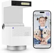 psync Genie S 2.7K HD Indoor Security Camera with 6X Zoom, 2-Way Audio, Privacy Protection, Motion Tracking for Baby & Pet, 350° Pan & 135° Tilt, 64GB Local Storage, Compatible with Alexa