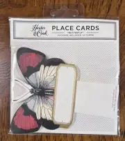 New Hester & Cook 12 Name Place Cards Die Cut Butterfly HC062 - Many Available