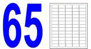 DAL 65 UP LASER/INJET PRINTER LABELS - BARCODES - 20 sheets per pack