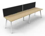 New RapidLine Eternity 2 Person Desk 2400mm (1200mm per person) Single Sided Met