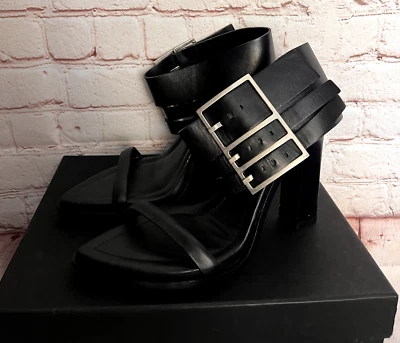 BNWT High Versace Shoes/triple strap 'Vitello Decolette' - £570 new