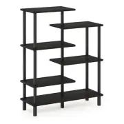 Furinno Turn-N-Tube Engineered Wood 6-Tier Accent Display Rack in Espresso/Black