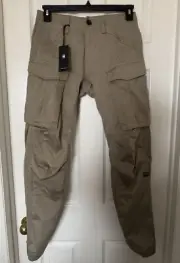 G-STAR RAW Men’s 28x32 3D Cargo Straight Tapered Twill Pants Dune NEW
