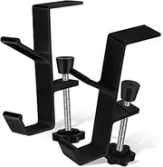 CAXUSD 2pcs Detachable Desk Edge Hook Adjustable Bag Holder for Table Metal Purse Hook Clamp Compatibility for Various Desk Thicknesses for Backpack and Headphone Storage