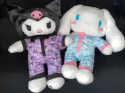 Build a Bear Cinnamoroll & Kuromi w/ Outfit - PAJAMA Hello Kitty Sanrio NEW
