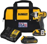 20V MAX* Cordless Drill Impact Driver Kit, 1/4-Inch (DCF885C2)
