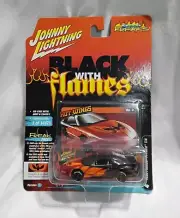 JOHNNY LIGHTNING - BLACK WITH RED FLAMES - 1993 PONTIAC FIREBIRD TRANS AM