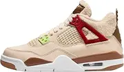 [Nike] Jordan Girl's Air Jordan 4 Retro (Big Kid) Pearl White/Dark Driftwood/Gym Red