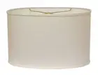 12 White Throwback Oval Linen Lampshade