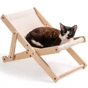 Cat Bed for Indoor Cats, Cozy Cat Hammock Adjustable Backrest Mini Beach Cat ...