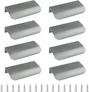 MOROBOR 8 x 80mm Aluminium Alloy Drawer Pull Handles Charcoal Grey 80mm
