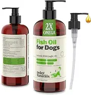 Wild Caught Omega 3 Fish Oil for Dogs, Improves Shedding, Dry Skin, Itchy Skin, Arthritis Pain Relief for Dogs, Superior EPA/DHA Potency, GMO Free, Supplements for Dogs, Odour Free Fish Oil, 470ml Pump