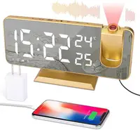 在飛比找樂天市場購物網優惠-【日本代購】EVILTO 鬧鐘數字投影時鐘多功能手錶溫濕度計