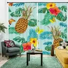 Great Pineapple Flowers 3D Blockout Photo Print Curtain Fabric Curtains Window