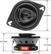 3.5" Boss, 2-Way Chaos Erupt Series Coaxial Car Audio Speakers Pair- CH3220
