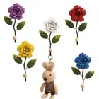 Creative Storage Wall Hook Metal Hanging Storage Rack Rose Key Hook Coat