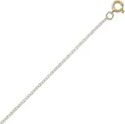 [JewelryWeb] 14/20 Gold Filled Cable Chain Necklace .5mm Wide With Spring-Ring Closure Chain-Necklace for Women and Men