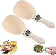 Food Measuring Scoop Scale, Digital Spoon Scale for Food, Digital Measuring Spoon, Kitchen Scale Spoon,Measuring Scoop Scale with Led Display for Dispensing Food and Condiments (2PCS)