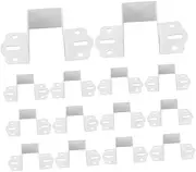 HOMOCONO Bed Frame Hardwares Brackets Bed-Rail Hardware Bed-Rail Hook Bed Rail Hardware Supplies White 16pcs Simple Sturdy Design