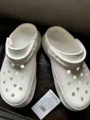 New Crocs Classic Bae Clog Women's 9 White NWT