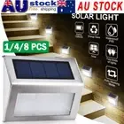 LED Solar Power Path Stair Light Garden Yard Fence Wall Landscape Lamp Outdoor