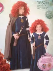 Simplicity Sewing Pattern 1557 Child Girls Brave Costume Size 7-14 Uncut New