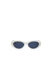 Dior Eyewear Oval Frame Sunglasses 53 white